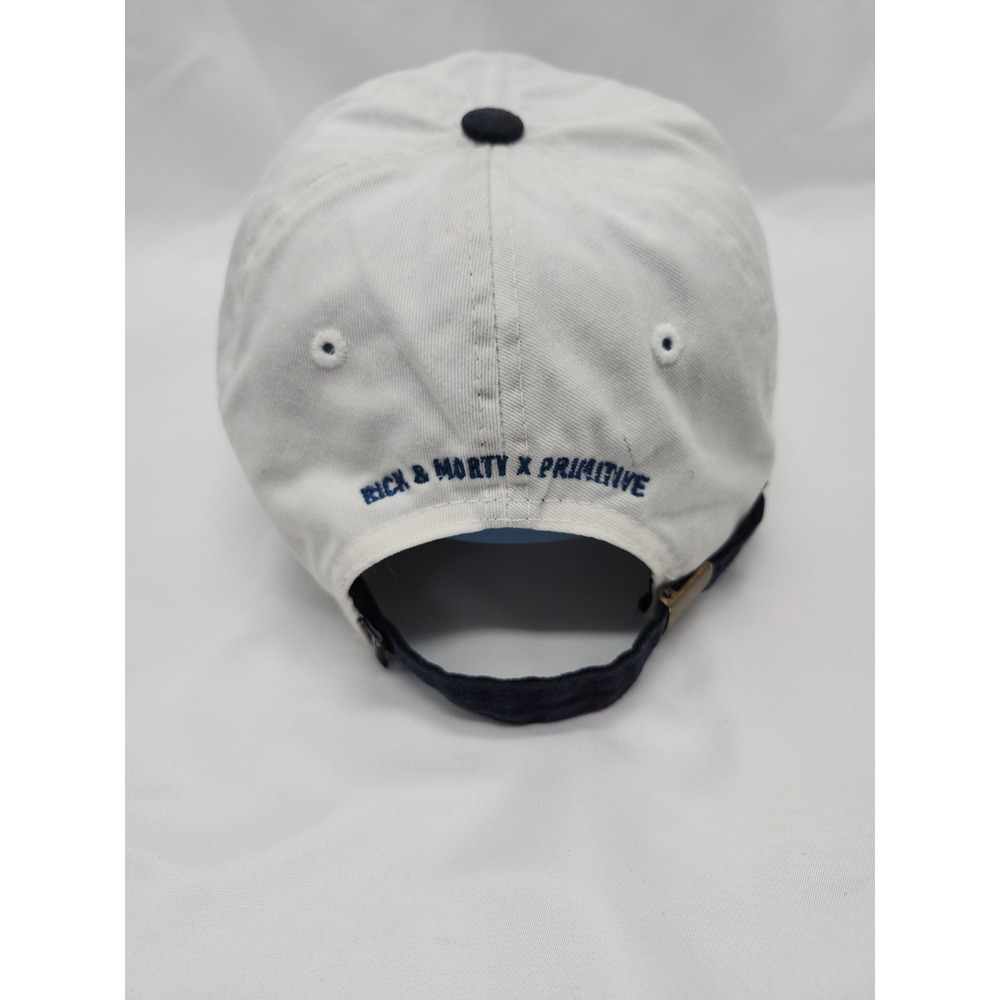 Primitive Hat Rick and Morty Men's Adjustable White Navy Blue - Picture 4 of 5